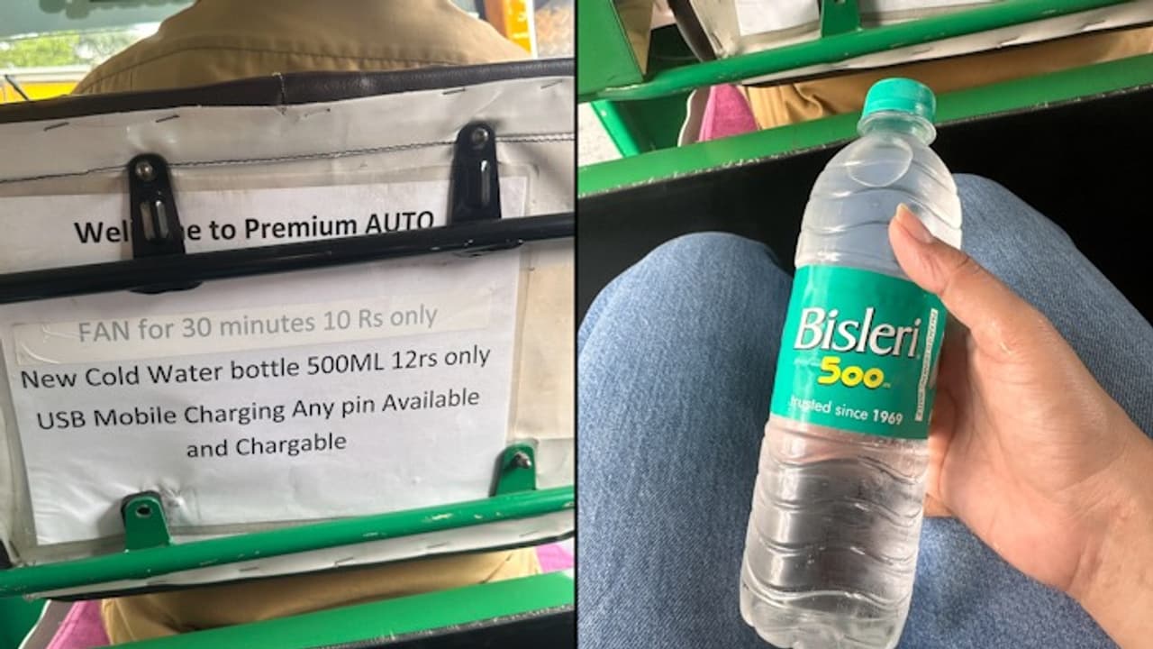 Auto Driver’s ‘Menu Card’ Goes Viral With Charges for Fan, Water, Charging; Internet Loves It
