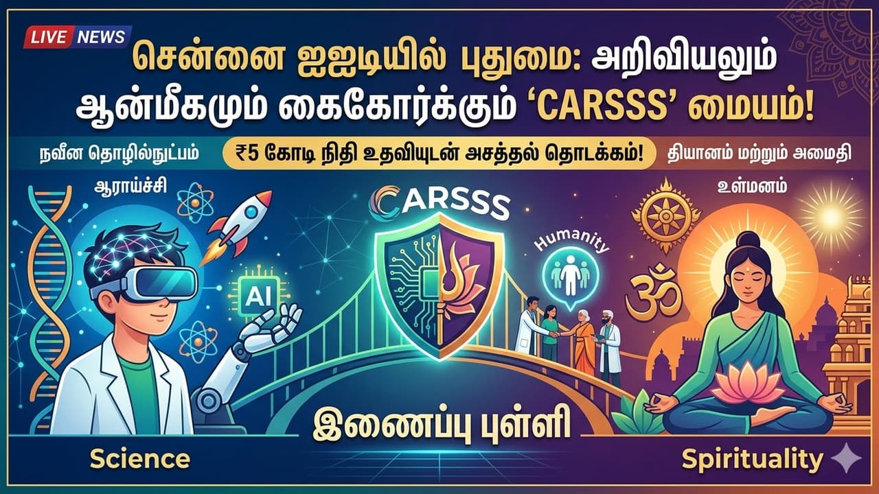 சென்னை ஐஐடி முன்னாள் மாணவரின் மெகா கிப்ட்: ₹5 கோடியில் உருவான ஆன்மீக அறிவியல் மையம்.. பின்னணி என்ன?