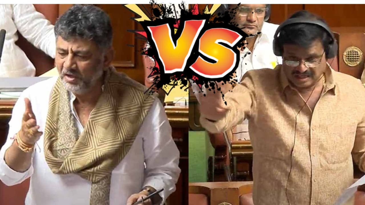 ಉತ್ತರ ಕೊಡಲು ಡಿಸಿಎಂಗೆ ತಾಕತ್ ಇಲ್ಲ: ಮುನಿರತ್ನ, ನಿನ್ನಂತಹ ಪುಡಿ ರೌಡಿಗೆ ನಾನು ಹೆದರಲ್ಲ ಎಂದ ಡಿಕೆಶಿ ! | Karnataka Assembly Heated Power Showdown Between Mla Munirathna And Dcm Dk Shivakumar Rav ಉತ್ತರ ಕೊಡಲು ಡಿಸಿಎಂಗೆ ತಾಕತ್ ಇಲ್ಲ: ಮುನಿರತ್ನ, ನಿನ್ನಂತಹ ಪುಡಿ ರೌಡಿಗೆ ನಾನು ಹೆದರಲ್ಲ ಎಂದ ಡಿಕೆಶಿ ! | Karnataka Assembly Heated Power Showdown Between Mla Munirathna And Dcm Dk Shivakumar Rav