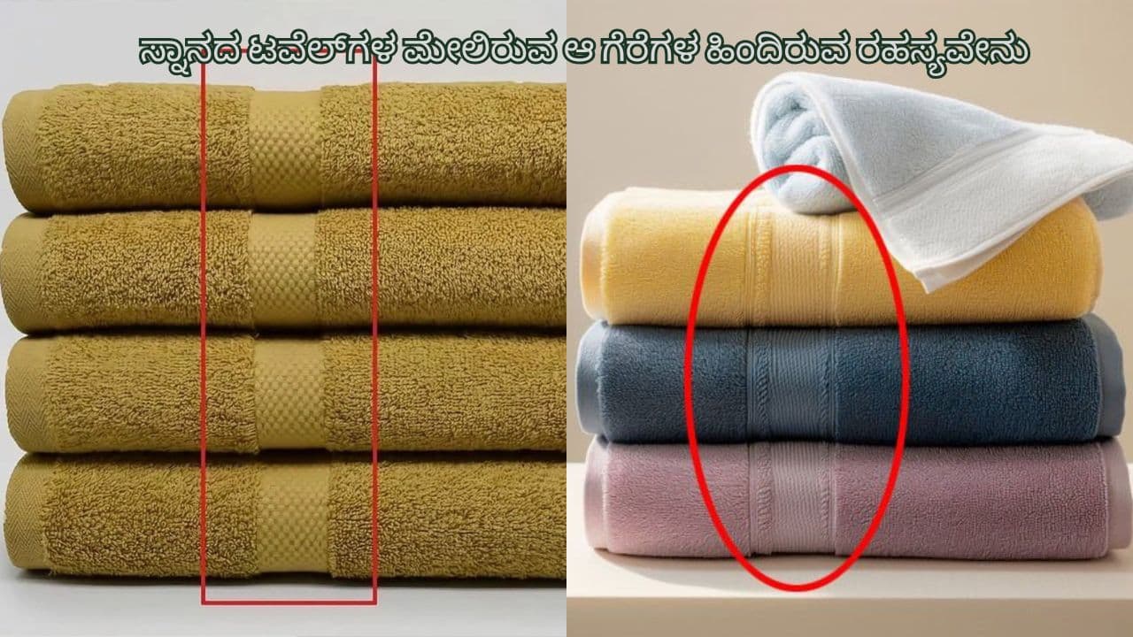 ಸ್ನಾನದ ಟವೆಲ್ಗಳ ಮೇಲೆ ಗೆರೆಗಳು ಏಕಿರುತ್ತವೆ? ಅದರ ರಹಸ್ಯವೇನು? ಇದು ಕೇವಲ ವಿನ್ಯಾಸವಲ್ಲ, ವೈಜ್ಞಾನಿಕ ಕಾರಣವೂ ಇದೆ! | What Do The Lines On Bath Towels Actually Mean The Hidden Secrets Revealed Sat ಸ್ನಾನದ ಟವೆಲ್ಗಳ ಮೇಲೆ ಗೆರೆಗಳು ಏಕಿರುತ್ತವೆ? ಅದರ ರಹಸ್ಯವೇನು? ಇದು ಕೇವಲ ವಿನ್ಯಾಸವಲ್ಲ, ವೈಜ್ಞಾನಿಕ ಕಾರಣವೂ ಇದೆ! | What Do The Lines On Bath Towels Actually Mean The Hidden Secrets Revealed Sat