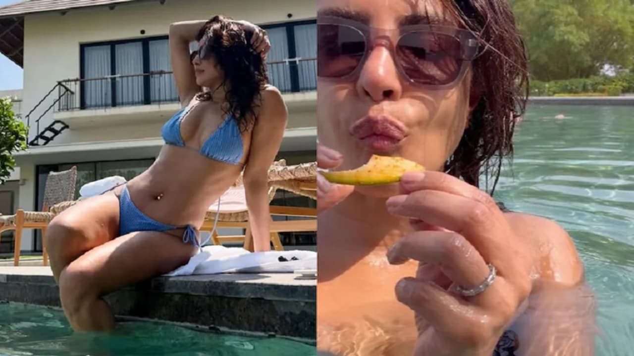 Priyanka Chopra: ವಾರಣಾಸಿ ಶೂಟಿಂಗ್ ಬ್ರೇಕ್ನಲ್ಲಿ ಸ್ವಿಮ್ಮಿಂಗ್ ಪೂಲ್ ಬಳಿ ಮಾವಿನಕಾಯಿ ಸವಿದ ದೇಸಿ ಗರ್ಲ್! | Priyanka Chopra Hyderabad Shoot Family Photos Mango Snack Gvd Priyanka Chopra: ವಾರಣಾಸಿ ಶೂಟಿಂಗ್ ಬ್ರೇಕ್ನಲ್ಲಿ ಸ್ವಿಮ್ಮಿಂಗ್ ಪೂಲ್ ಬಳಿ ಮಾವಿನಕಾಯಿ ಸವಿದ ದೇಸಿ ಗರ್ಲ್! | Priyanka Chopra Hyderabad Shoot Family Photos Mango Snack Gvd
