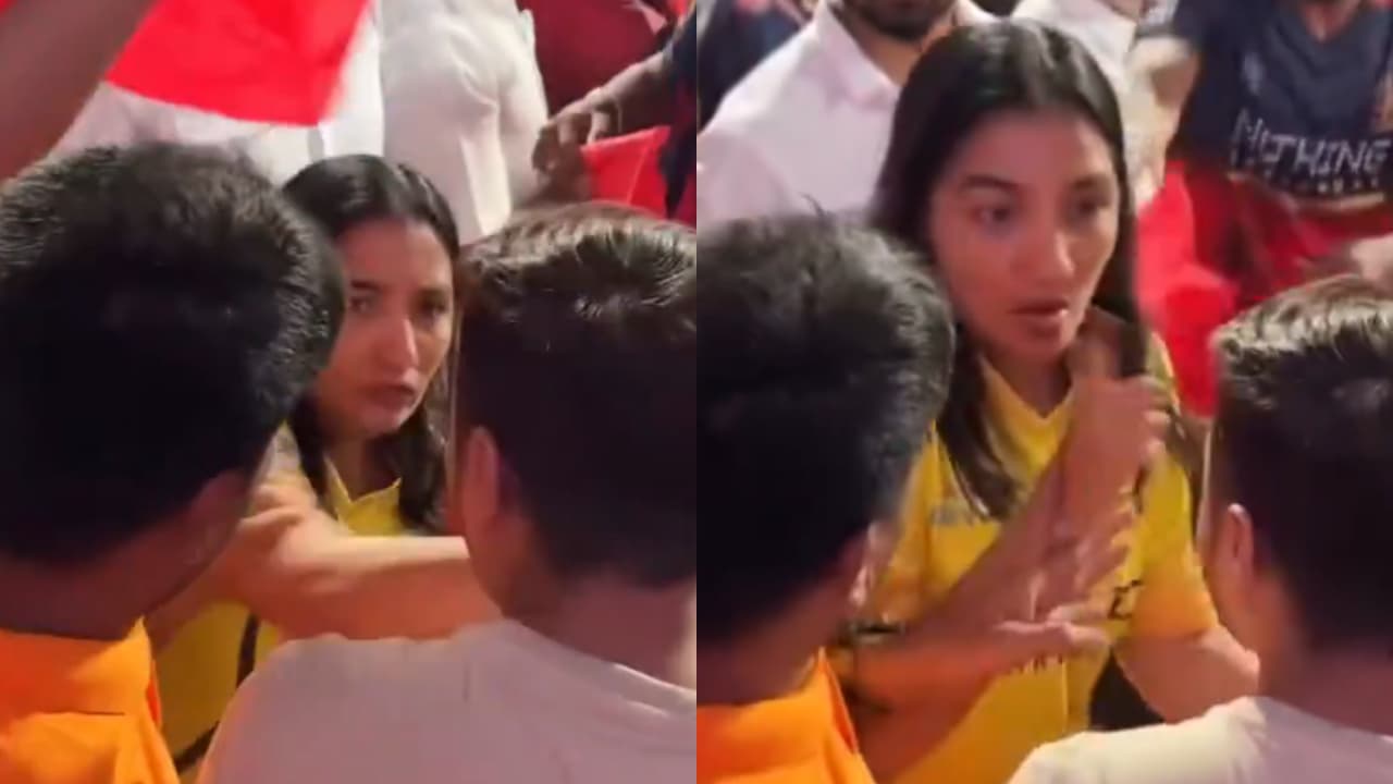 IPL 2026: CSK Fangirl's Fiery Verbal Exchange with RCB Supporters During the Clash Goes Viral (WATCH)