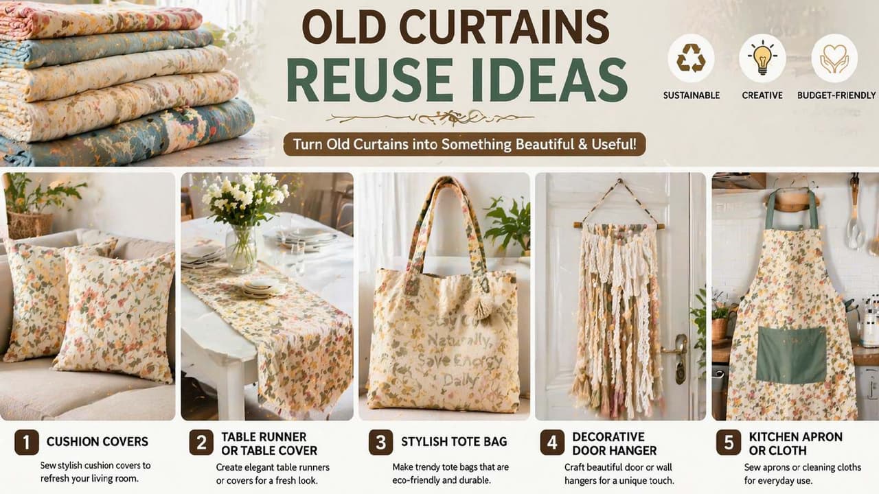 Old Curtains Reuse ಹಳೆ ಕರ್ಟನ್ ಬಿಸಾಡಬೇಡಿ, ಮನೆಗೆ ಸ್ಟೈಲಿಶ್ ಲುಕ್ ಕೊಡಿ Old Curtains Reuse ಹಳೆ ಕರ್ಟನ್ ಬಿಸಾಡಬೇಡಿ, ಮನೆಗೆ ಸ್ಟೈಲಿಶ್ ಲುಕ್ ಕೊಡಿ