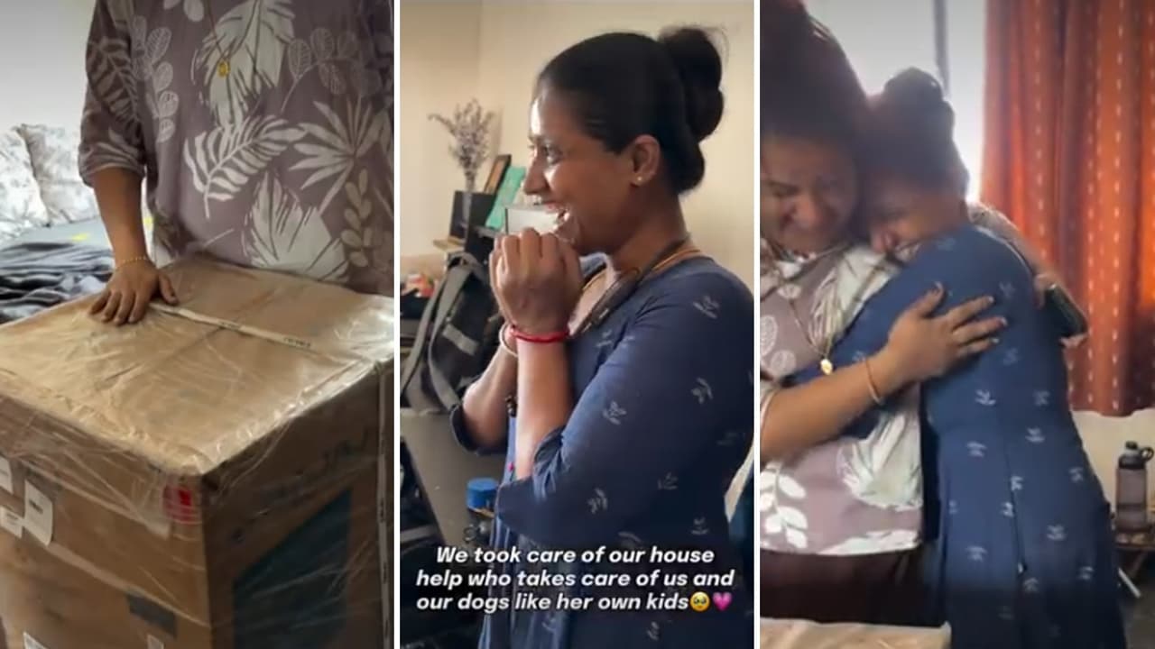 Viral Video: Family Surprises House Help With Air Cooler—Her Reaction Melts Internet (WATCH)