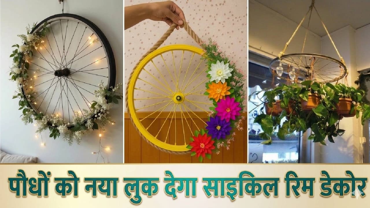 Cycle Rim Wall Decor: पुराना साइकिल व्हील नहीं बेकार, बनाएं स्टाइलिश 3 ...