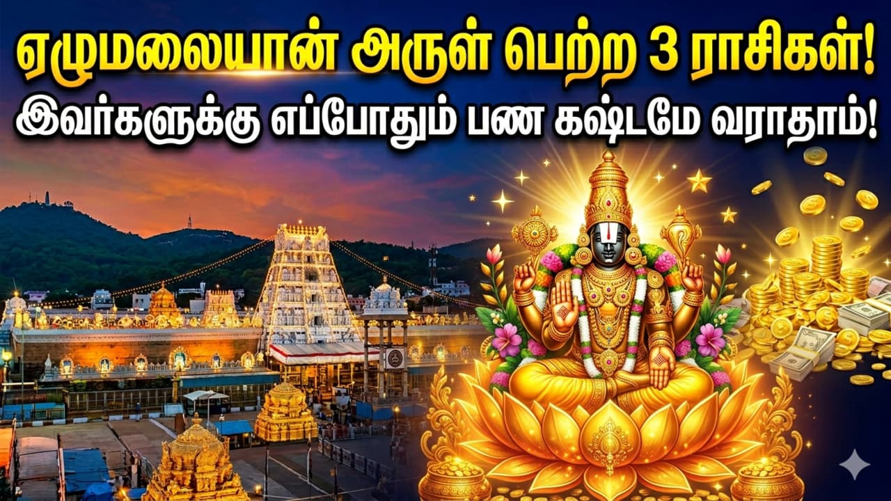 Astrology: ஏழுமலையான் அருள் பெற்ற 3 ராசிகள்! இவர்களுக்கு எப்போதும் பண கஷ்டமே வராதாம்!
