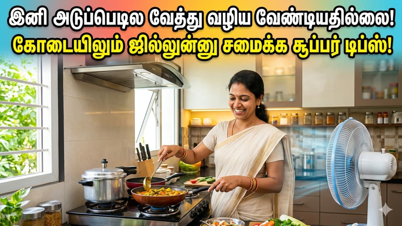 Kitchen Tips: இனி அடுப்பெடில வேத்து வழிய வேண்டியதில்லை.! கோடையிலும் ஜில்லுன்னு சமைக்க சூப்பர் டிப்ஸ்.!