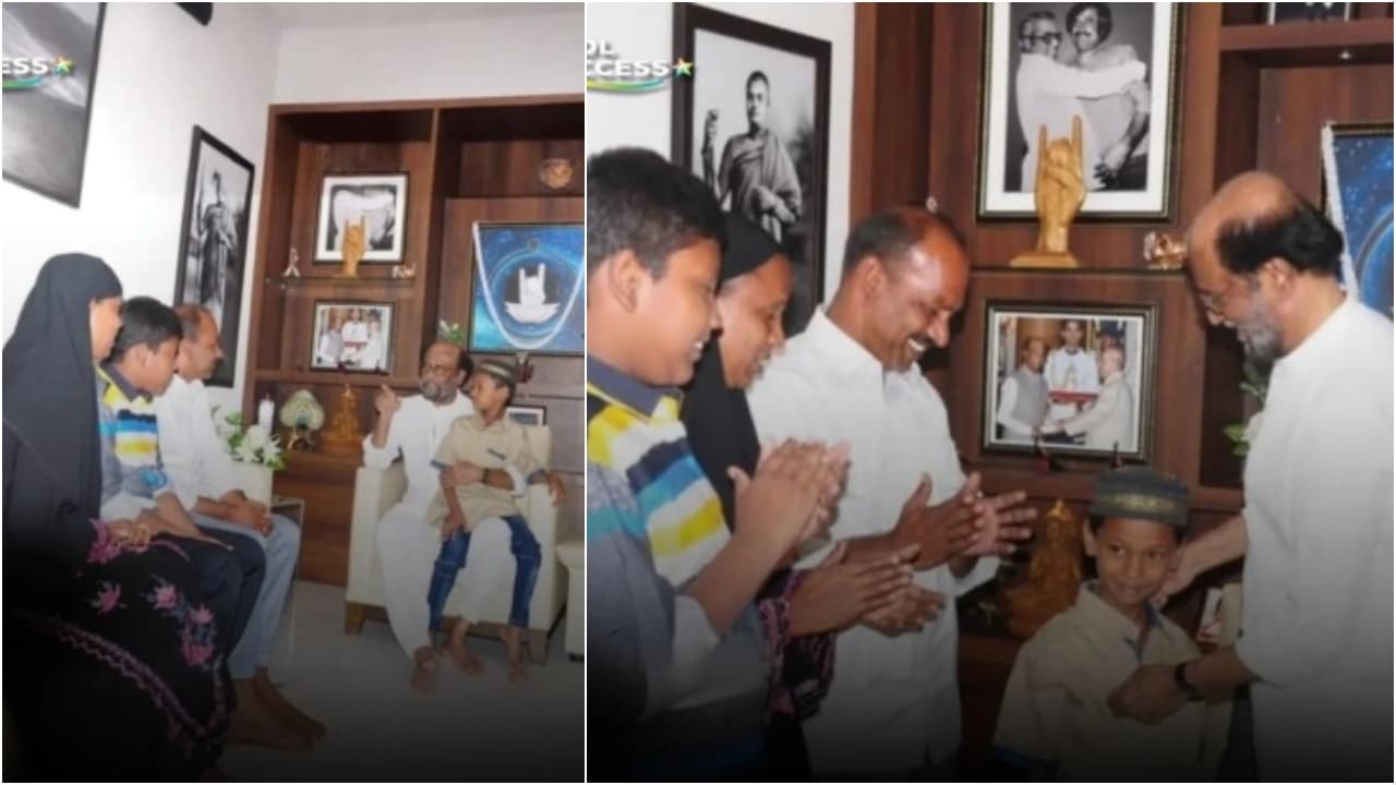 ರಜನಿಕಾಂತ್ ತೊಡೆಯ ಮೇಲೆ ಕುಳಿತ ಯಾಸಿನ್; 'ಮಾನವೀಯತೆಗೆ ಯಾವುದೇ ಧರ್ಮವಿಲ್ಲ' ಎಂದ ...