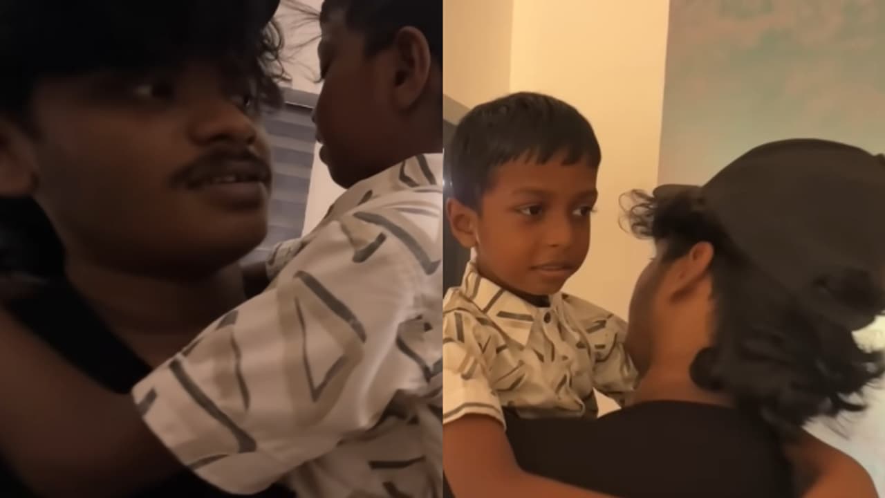 വിവാദങ്ങള്‍ക്ക് ശേഷം ആദ്യം; റിതപ്പനെ കാണാൻ രേണു സുധിയുടെ വീട്ടിലെത്തി കിച്ചു - Asianet News Malayalam