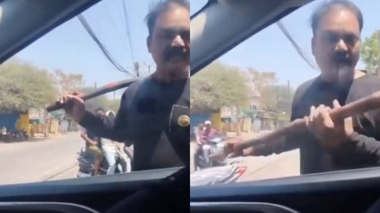 ഞെട്ടിക്കുന്ന ദൃശ്യങ്ങൾ; 2 വയസുള്ള കുഞ്ഞടക്കം കുടുംബത്തെ നടുറോഡിൽ ഭീഷണിപ്പെടുത്തുന്നു, വിമർശനം - Asianet News Malayalam