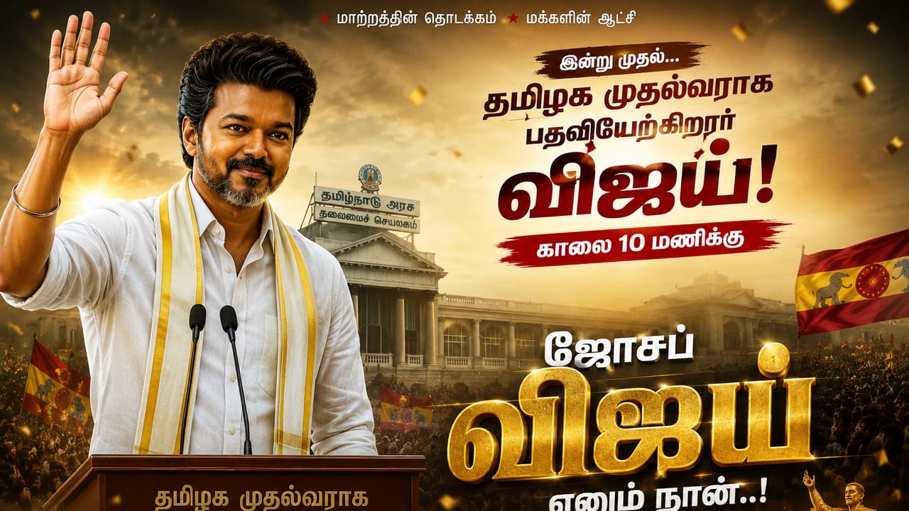 Tamil Nadu Chief Minister Vijay: கொண்டாட்டத்தில் தமிழ்நாடு..! ராகுல், முக்கிய தலைவர்கள் பங்கேற்பு