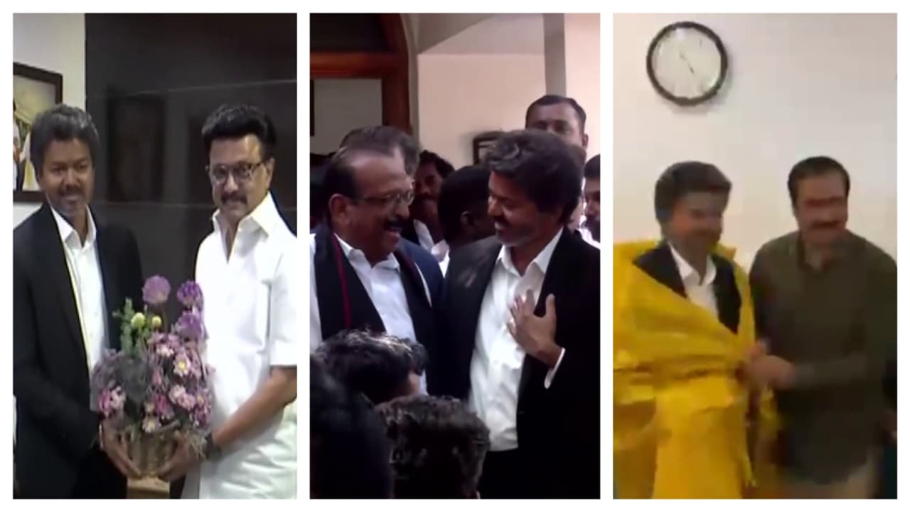 തമിഴ്നാട് രാഷ്ട്രീയത്തിൽ പുതിയ ശൈലിയുമായി വിജയ്; മുതിർന്ന നേതാക്കളെ സന്ദർശിച്ച് മുഖ്യമന്ത്രി