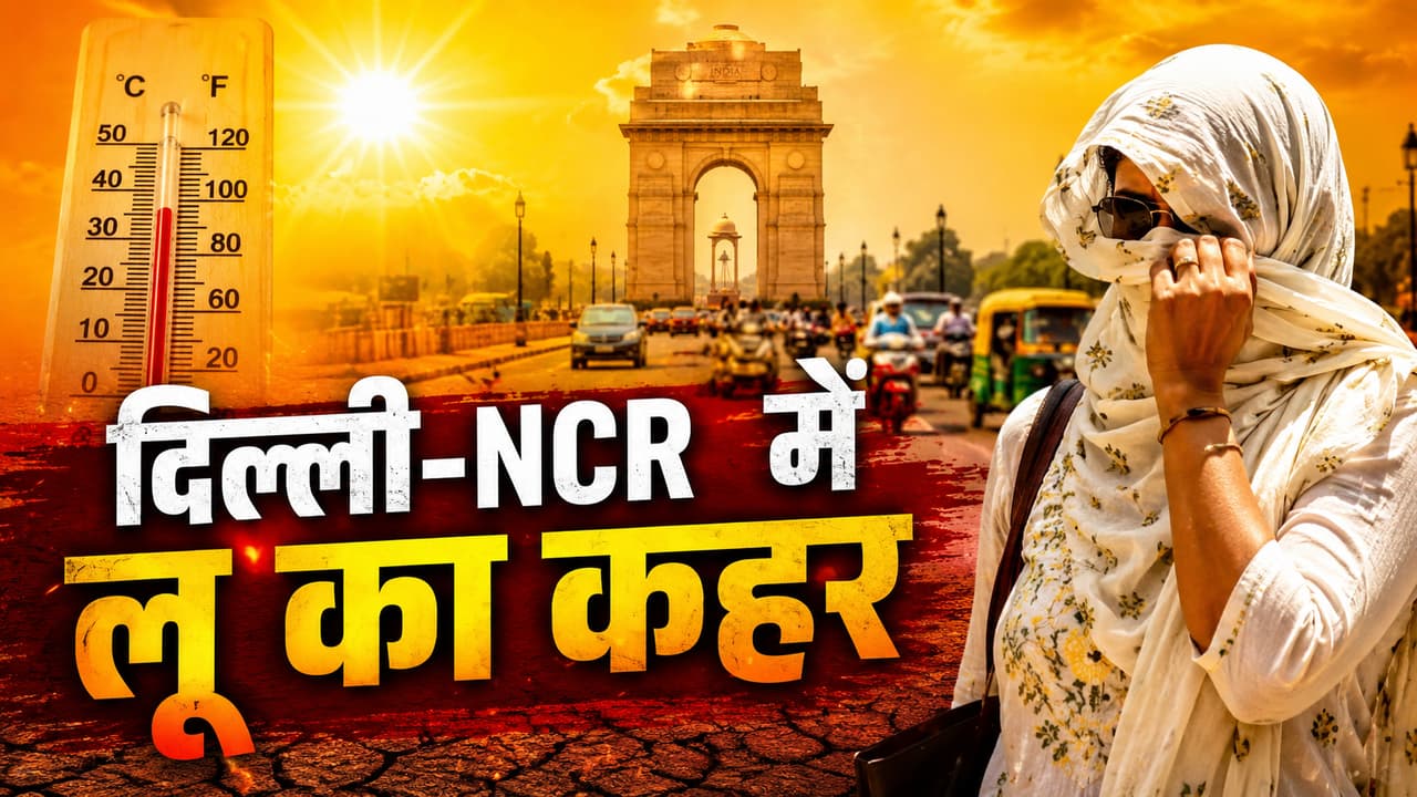 दिल्ली-NCR में भीषण गर्मी, तापमान 45 डिग्री से ऊपर पहुंचा