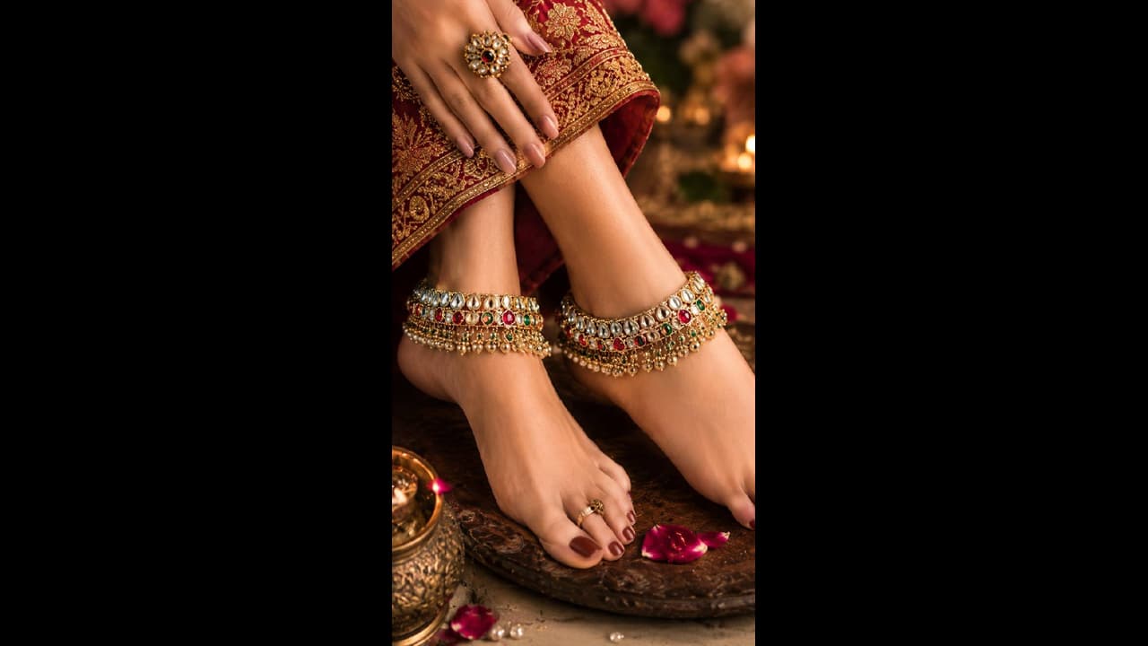 Anklet Designs : உங்க பாதத்துக்கு ராயல் லுக் தரும் அசத்தலான கொலுசு டிசைன்ஸ்!