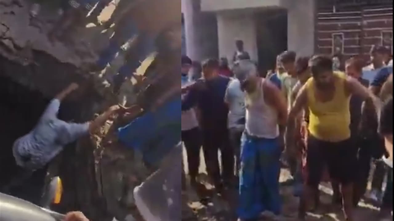 UP SHOCKER! 25 B.Ed Students Fall Into Drain While Rushing To Exam Centre, Video Goes Viral (WATCH)