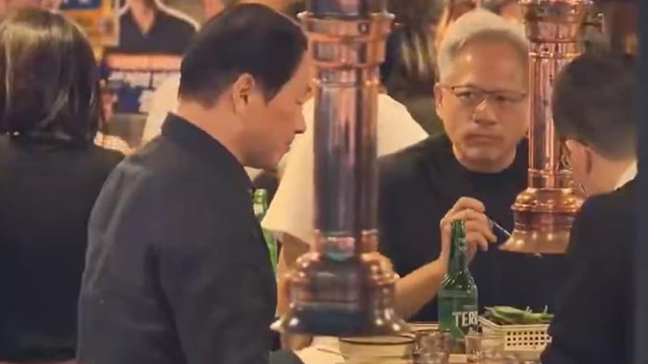 From Chips to Chops: Viral Video Shows LG Chairman Grilling for Jensen Huang and Tech Titans (WATCH)