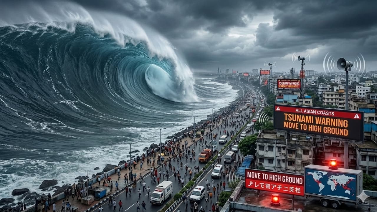 Tsunami warning across Asia: এশিয়া জুড়ে সুনামি সতর্কতা! তিন মিটার ...