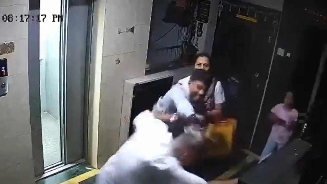 On CCTV, Teen Stabs Man Repeatedly After Dispute Over Spit On Shoe Rack In Pune Society (WATCH)