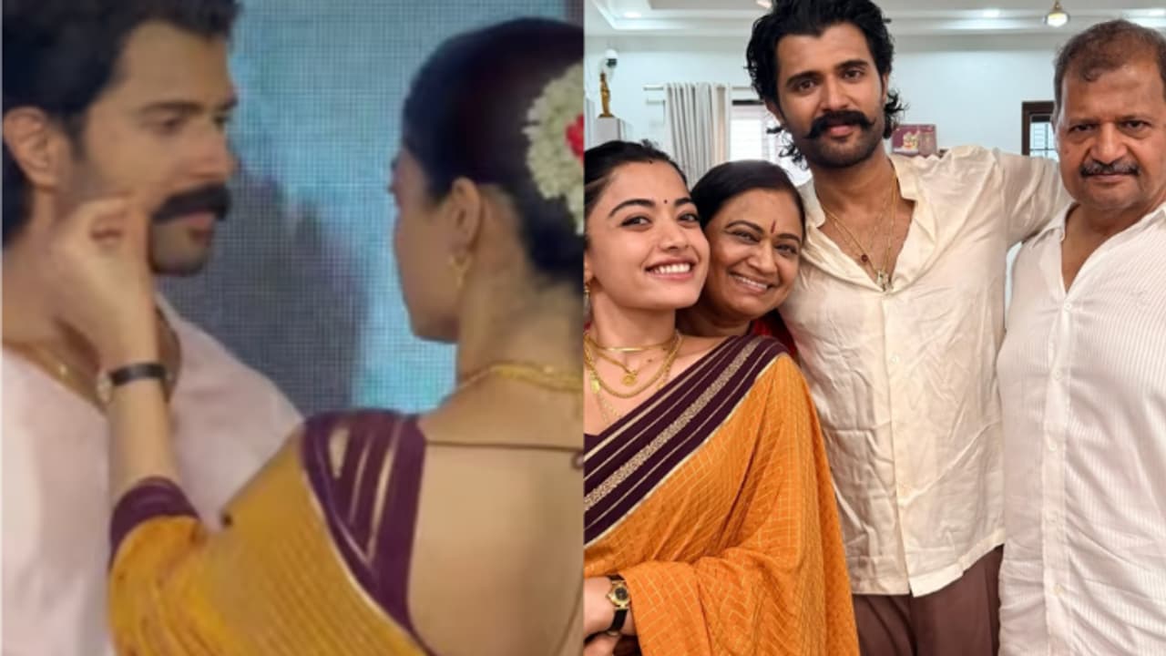 Rashmika Mandanna Cutely Fixes Husband Vijay Deverakonda’s Moustache, Wipes Off Sweat From His Forehead (VIRAL)