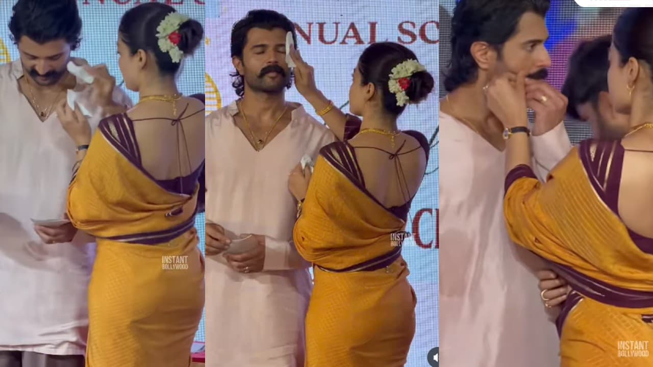 విజయ్ దేవరకొండతో రష్మిక చేసిన పనికి అభిమానులు ఫిదా, రౌడీ హీరో మీసం తిప్పిన నేషనల్ క్రష్