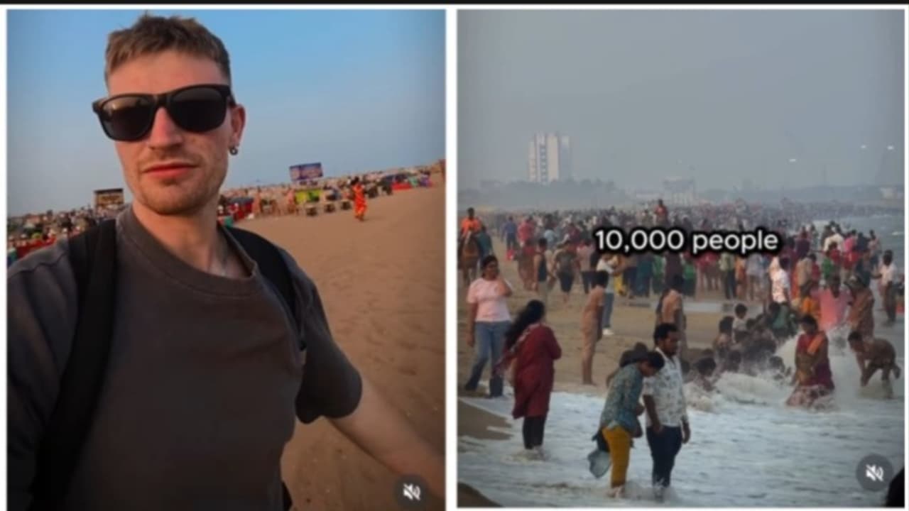 ‘Social Media Lied To Me’: British Tourist Surprised By Clean Chennai’s Marina Beach (WATCH)