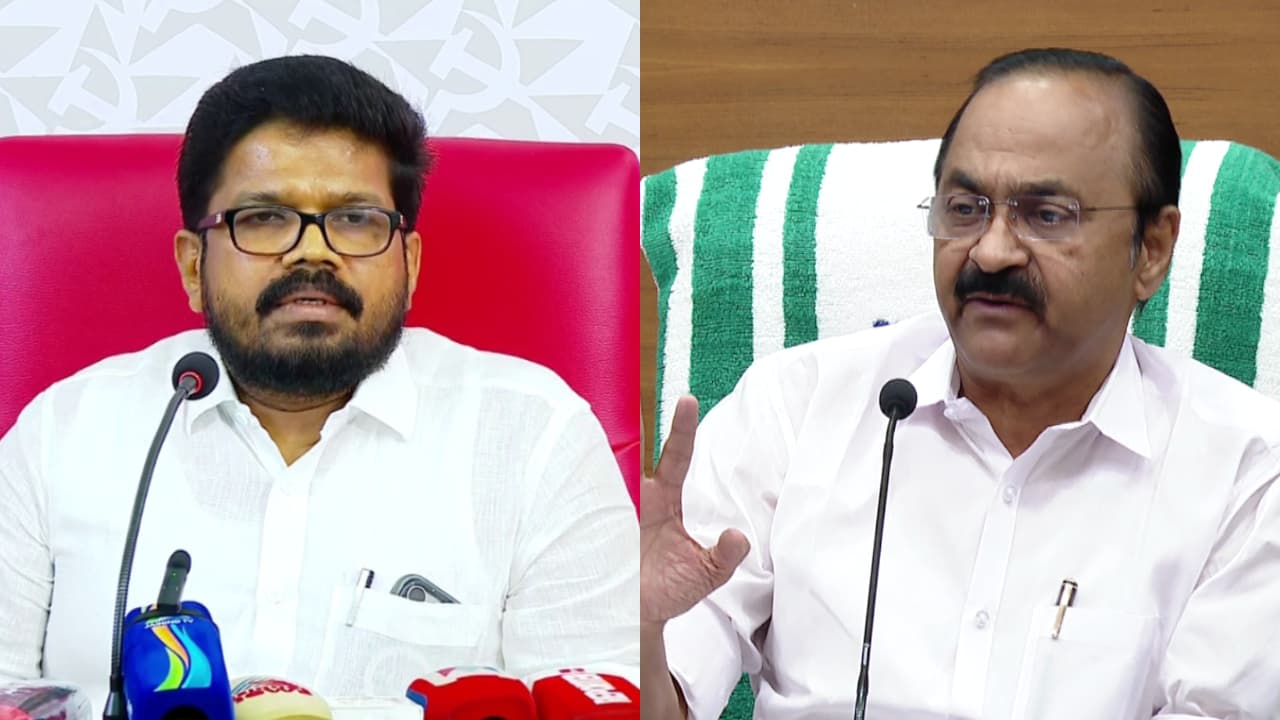 ചോദ്യങ്ങൾ ആ തലയ്ക്ക് മുകളിൽ വാളുപോലെ തൂങ്ങിയാടുന്നുണ്ടെന്ന് കെ കെ രാഗേഷ്; 'ചാർട്ടേഡ് ഫ്ളൈറ്റിൽ പോയി അദാനി ഉദ്യോഗസ്ഥരെയും എൻഡിഎ നേതാക്കളെയും എന്തിന് കണ്ടു?'