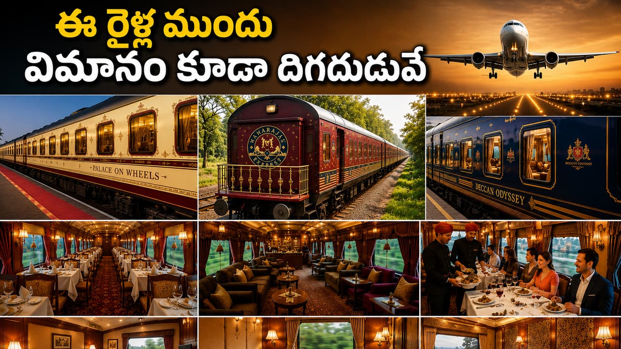 ఈ రైళ్ల ముందు.. విమానం కూడా దిగదుడుపే, 5స్టార్ హోటల్ భోజనం.. మన దేశంలో లగ్జరీ రైళ్లు ఇవే ఈ రైళ్ల ముందు.. విమానం కూడా దిగదుడుపే, 5స్టార్ హోటల్ భోజనం.. మన దేశంలో లగ్జరీ రైళ్లు ఇవే