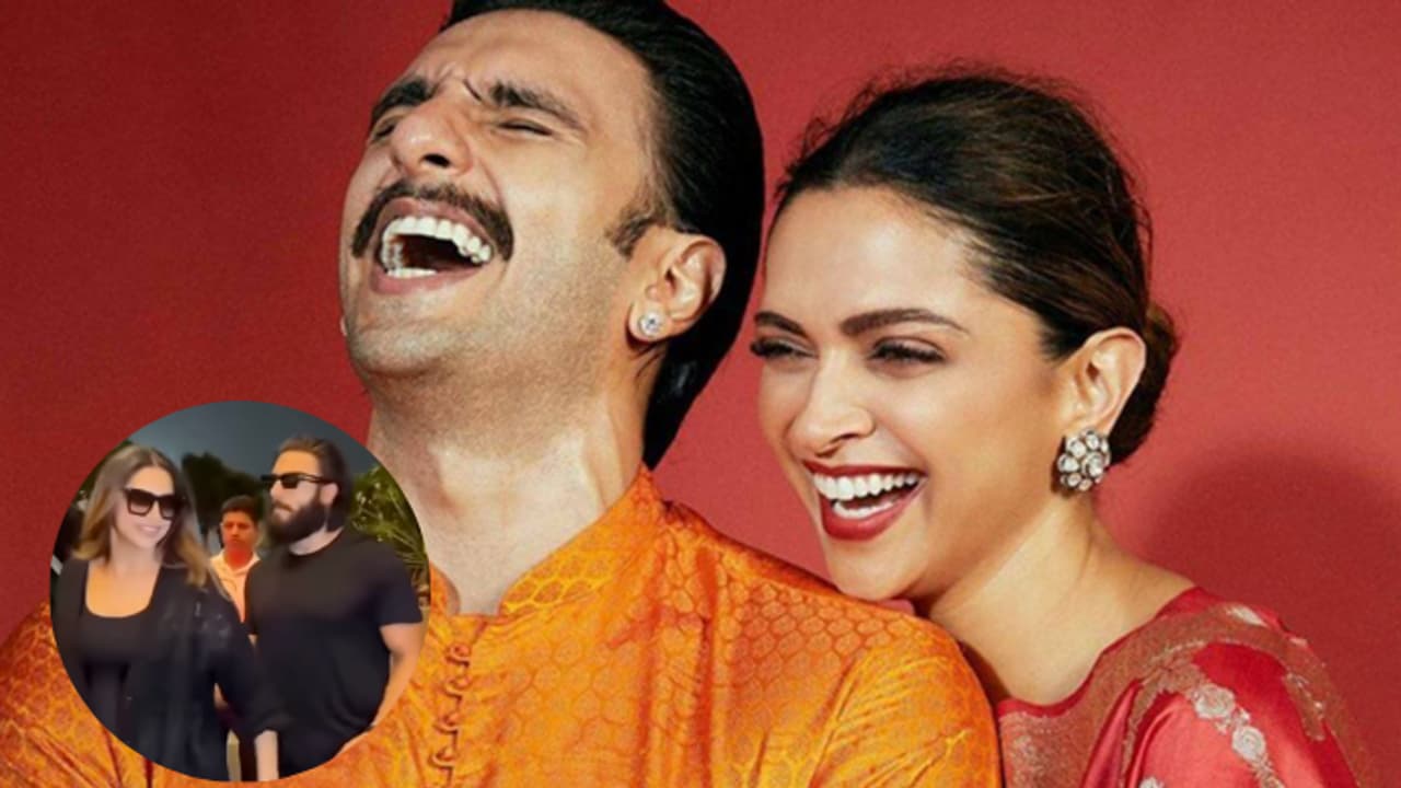 WATCH: Deepika Padukone Flaunts Baby Bump in Black Bodycon Dress, Walks Hand-in-Hand With Ranveer Singh