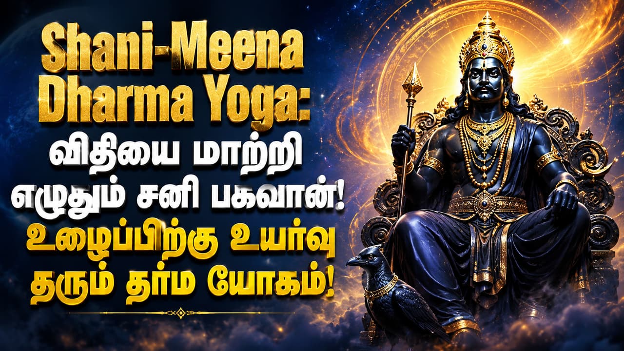 Shani-Meena Dharma Yoga : விதியை மாற்றி எழுதும் சனி பகவான்! உழைப்பிற்கு உயர்வு தரும் தர்ம யோகம்!