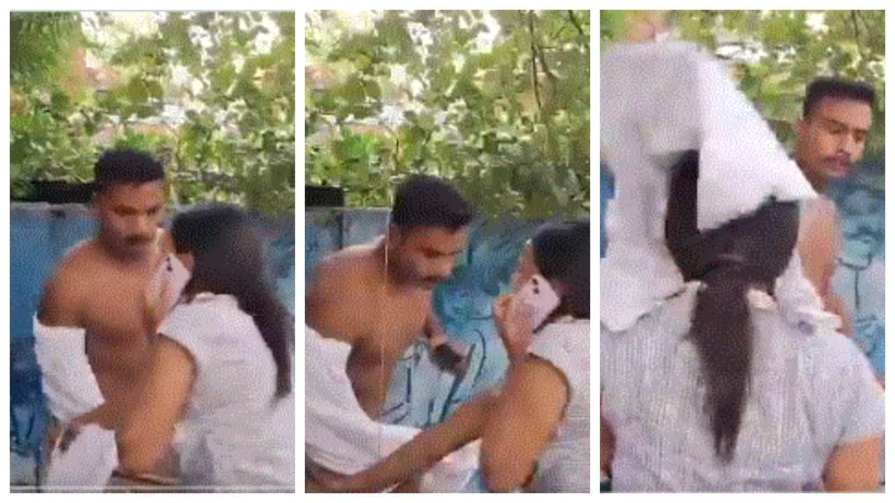 'ന്റെ ഐ ഫോൺ താടാ...'; നടുറോട്ടിൽ ഭർത്താവിന്റെ ഷർട്ട് വലിച്ച് കീറി ഭാര്യ; വീഡിയോ വൈറൽ