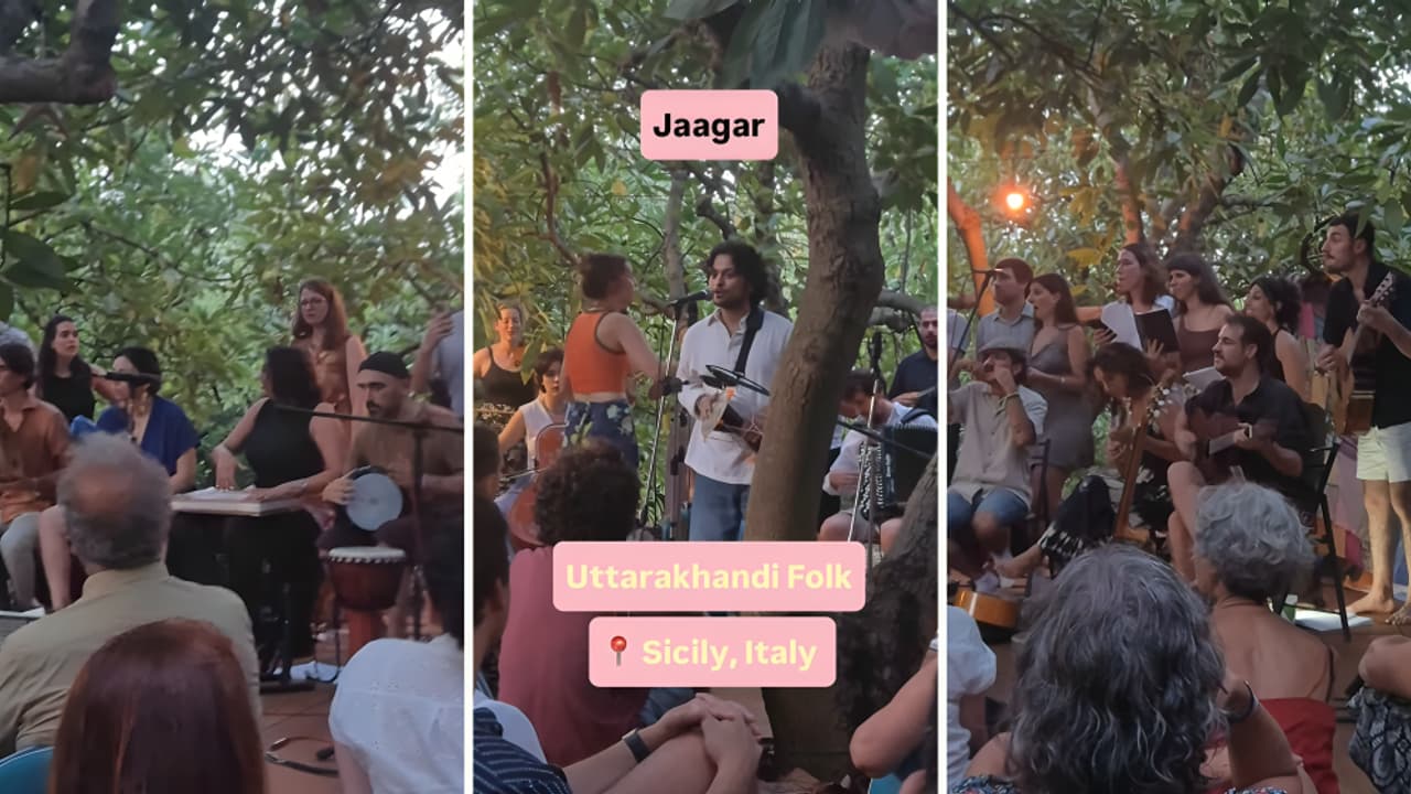 Uttarakhand Singer Nikhil Saklani's Jaagar Performance in Italy Leaves Foreigners Mesmerised (WATCH)