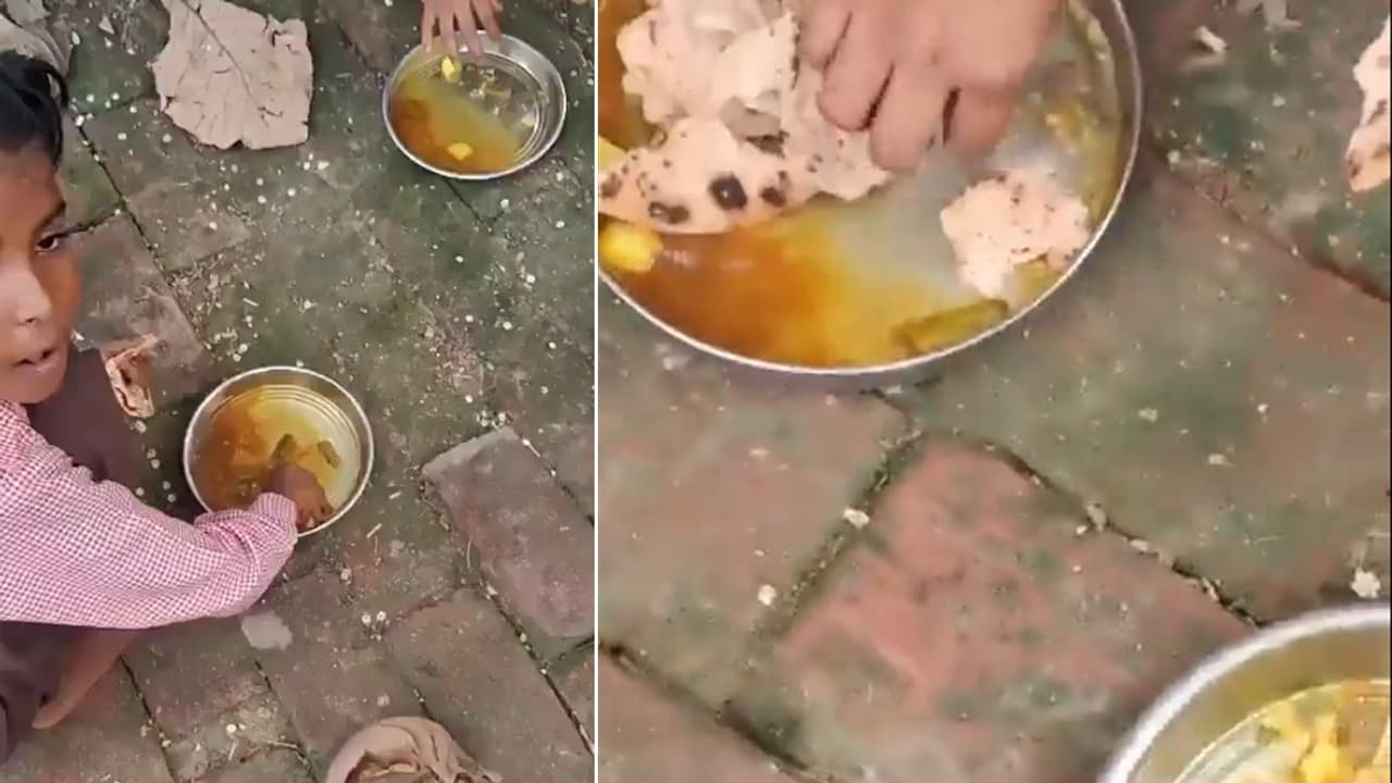 'Veggies in Water, Burnt Rotis': Viral Mid-Day Meal Video From UP's Sitapur School Sparks Outrage | WATCH