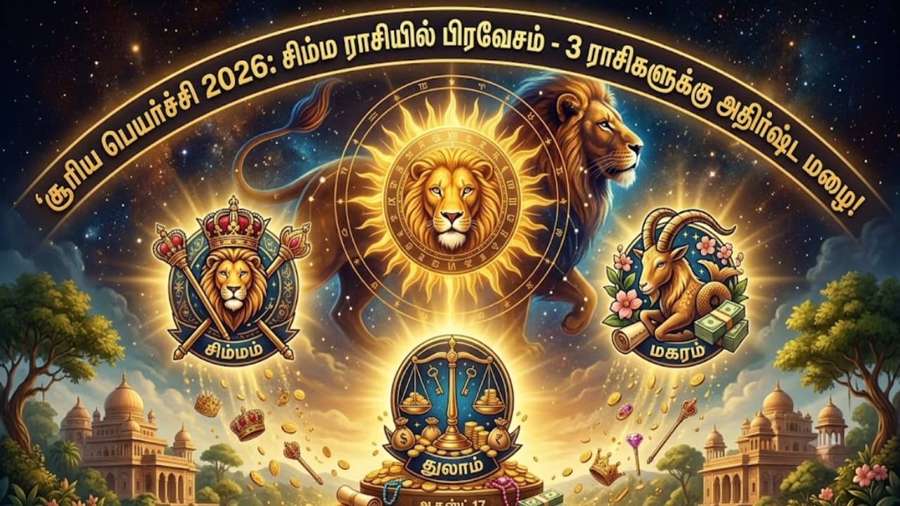 Sun Transit 2026: சூரிய பெயர்ச்சி: 3 ராசிகளுக்கு அதிர்ஷ்ட மழை.. இனி ராஜயோகம் தான்!