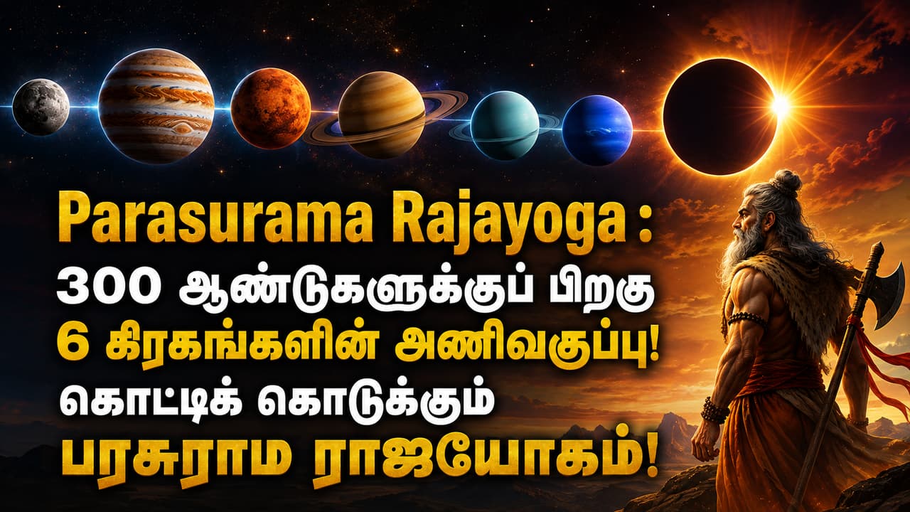Parasurama Rajayoga : 300 ஆண்டுகளுக்குப் பிறகு 6 கிரகங்களின் அணிவகுப்பு! கொட்டிக் கொடுக்கும் பரசுராம ராஜயோகம்!