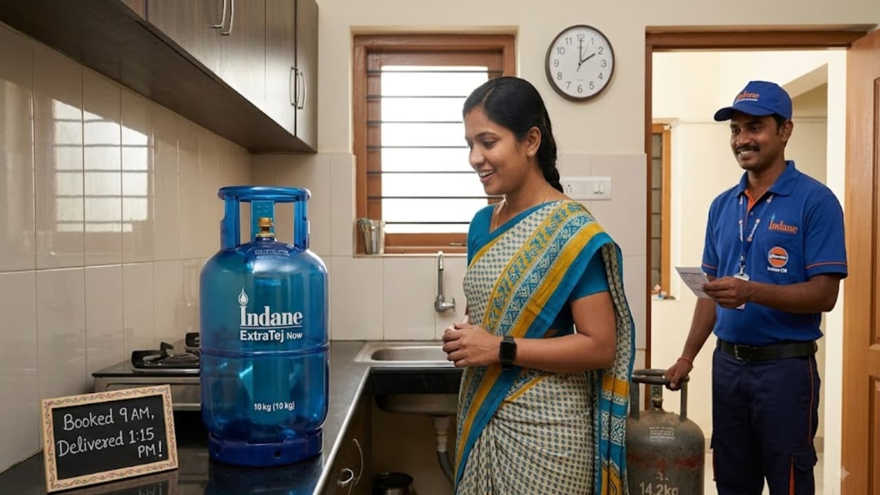 Gas Booking: இனி புக் பண்ண 4 மணிநேரத்துல கேஸ் சிலிண்டர் வீட்டுக்கு வரும்! சூப்பர் அறிவிப்பு!