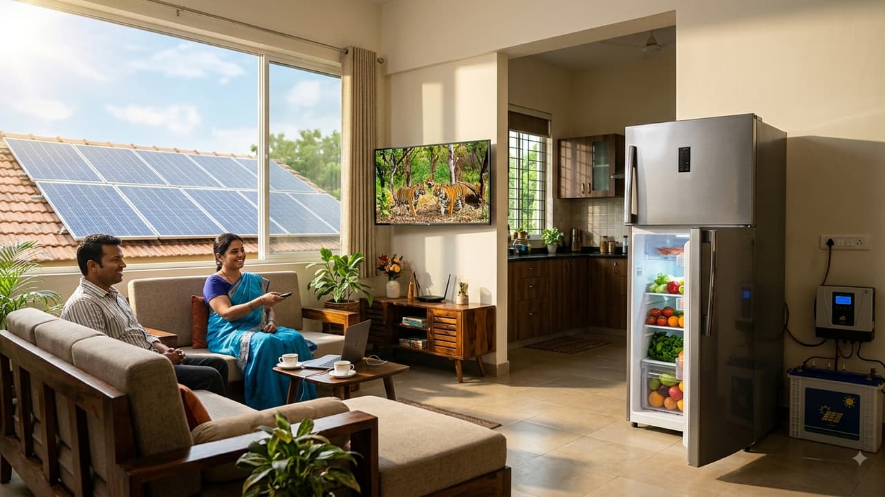 Solar System: வீட்டுக்கு சோலார் போடப் போறீங்களா? ஃப்ரிட்ஜ், டிவி ஓட எவ்வளவு வாட்ஸ் தேவை?