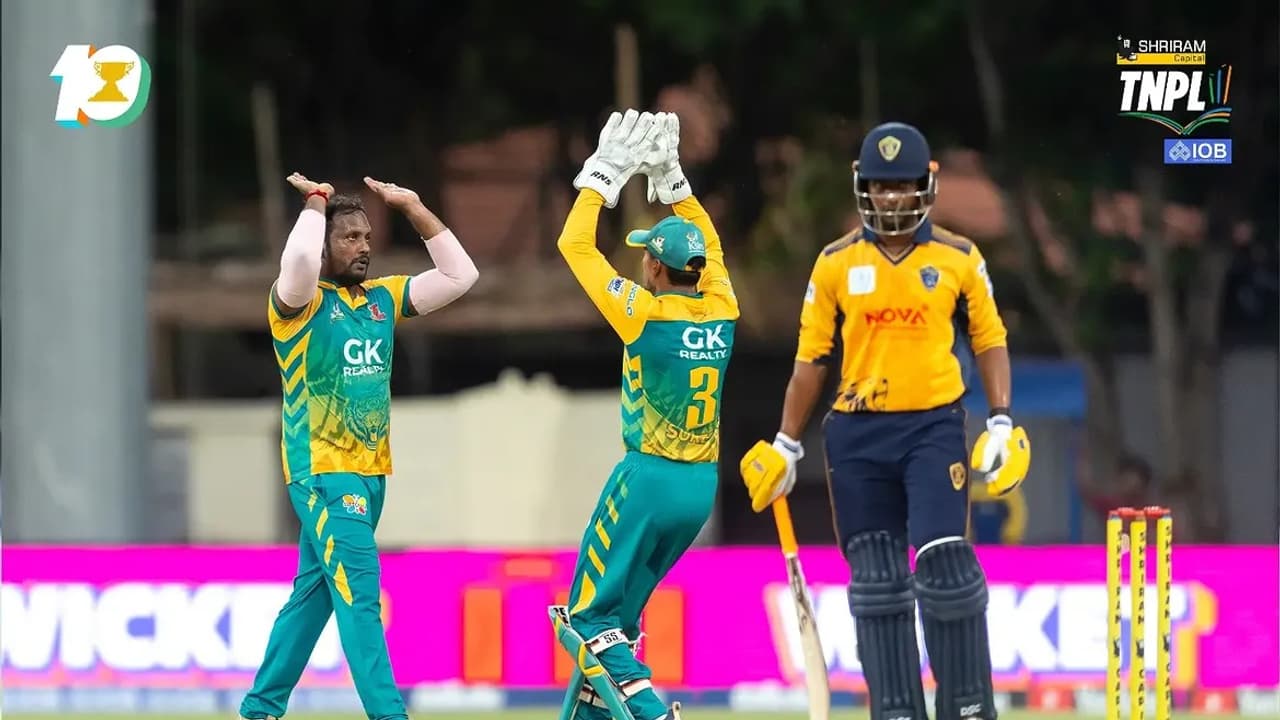 திருச்சி கிராண்ட் சோலாஸ் நெல்லையை 45 ரன்கள் வித்தியாசத்தில் வீழ்த்தியது