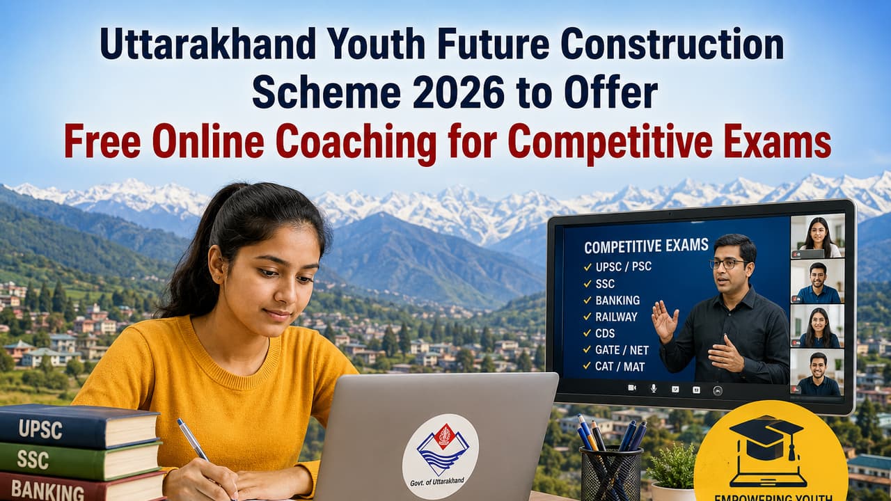Chief Minister Yuva Bhavishya Nirman Yojana-2026  Approved for Free Competitive Exam Coaching in Uttarakhand
