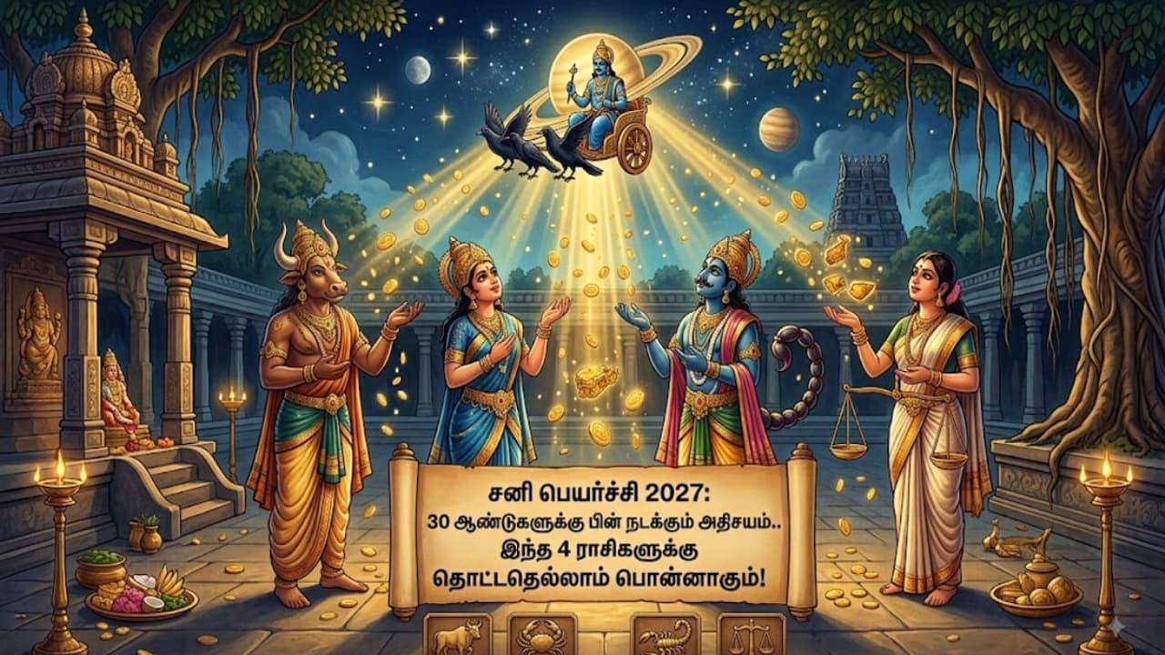 சனி பெயர்ச்சி 2027: 30 ஆண்டுகளுக்கு பின் நடக்கும் அதிசயம்.. இந்த 4 ராசிகளுக்கு தொட்டதெல்லாம் பொன்னாகும்!