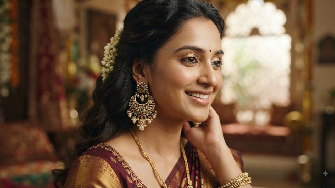 Earrings : பார்த்தவுடன் பிடித்துப்போகும் கம்மல் டிசைன்ஸ்! அசத்தும் சாந்த்பாலி கம்மல்கள்!