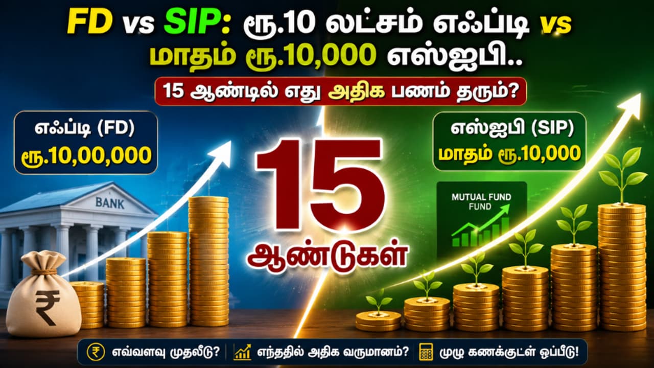 FD vs SIP: 15 ஆண்டுகளில் எது அதிக பணம் தரும்?