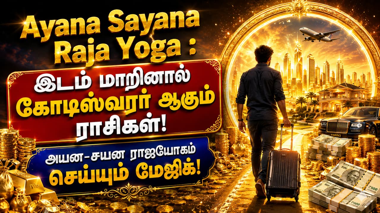 Ayana Sayana Raja Yoga : இடம் மாறினால் கோடீஸ்வரர் ஆகும் ராசிகள்! அயன-சயன ராஜயோகம் செய்யும் மேஜிக்!