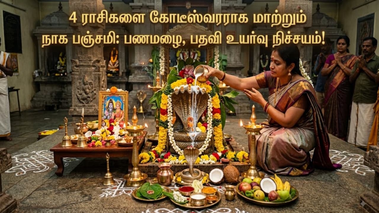 Naga Panchami 2026: 4 ராசிகளை கோடீஸ்வரராக்கும் நாக பஞ்சமி: பணமழை, பதவி உயர்வு நிச்சயம்!