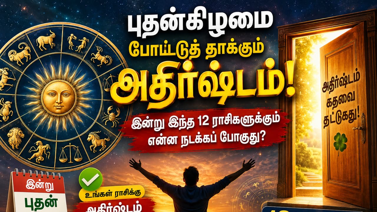 Astrology: புதன்கிழமை போட்டுத் தாக்கும் அதிர்ஷ்டம்..! இன்று இந்த 12 ராசிகளுக்கும் என்ன நடக்க போகுது?