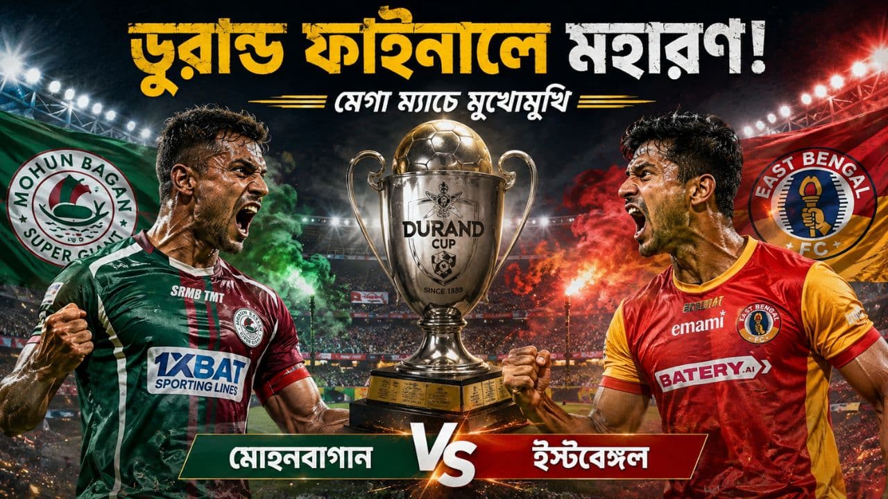 ডুরান্ড ফাইনালে আজ ইস্টবেঙ্গল-মোহনবাগান মহারণ