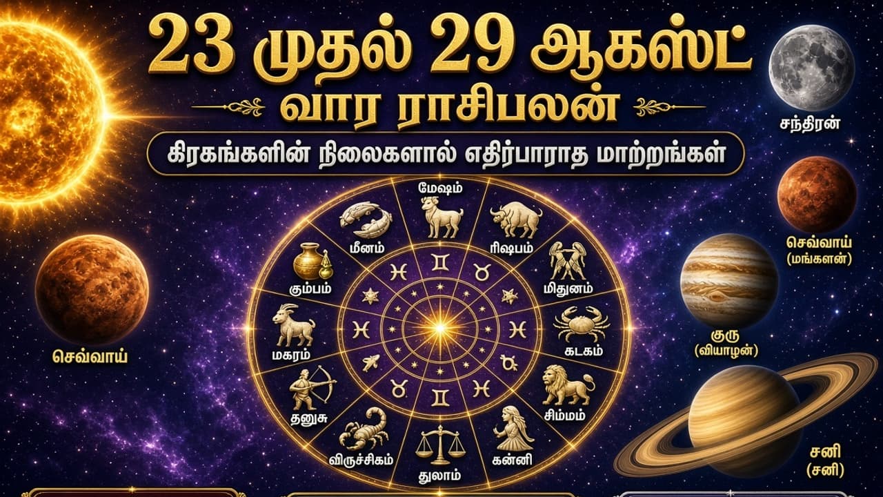 வார ராசிபலன்: 12 ராசிகளுக்கும் அதிர்ஷ்ட மாற்றங்கள்