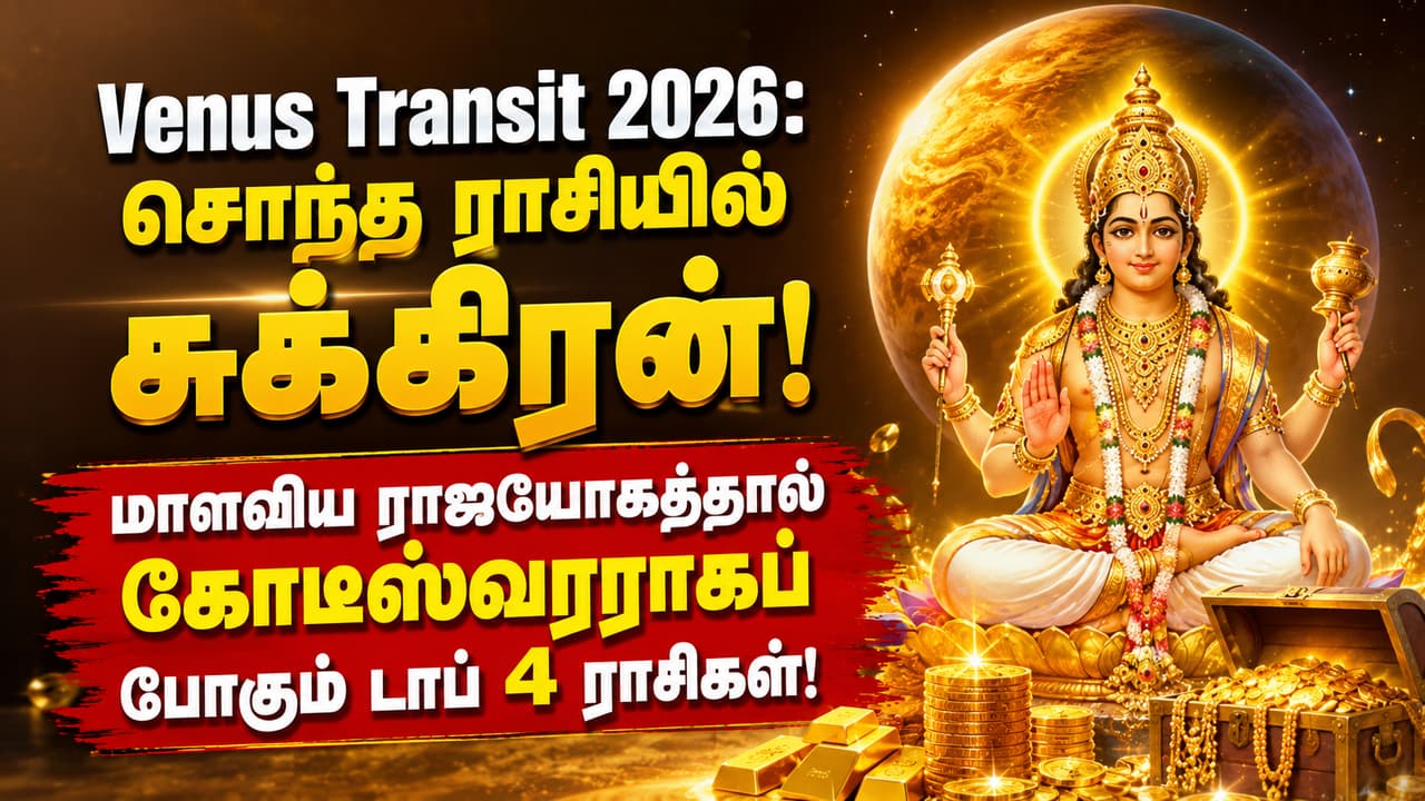 Venus Transit 2026: சொந்த ராசியில் சுக்கிரன்! மாளவிய ராஜயோகத்தால் கோடீஸ்வரராகப் போகும் டாப் 4 ராசிகள்!