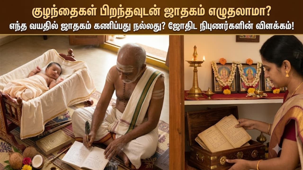 குழந்தைகள் பிறந்தவுடன் ஜாதகம் எழுதலாமா? எந்த வயதில் ஜாதகம் கணிப்பது நல்லது? ஜோதிட நிபுணர்கள் விளக்கம்!