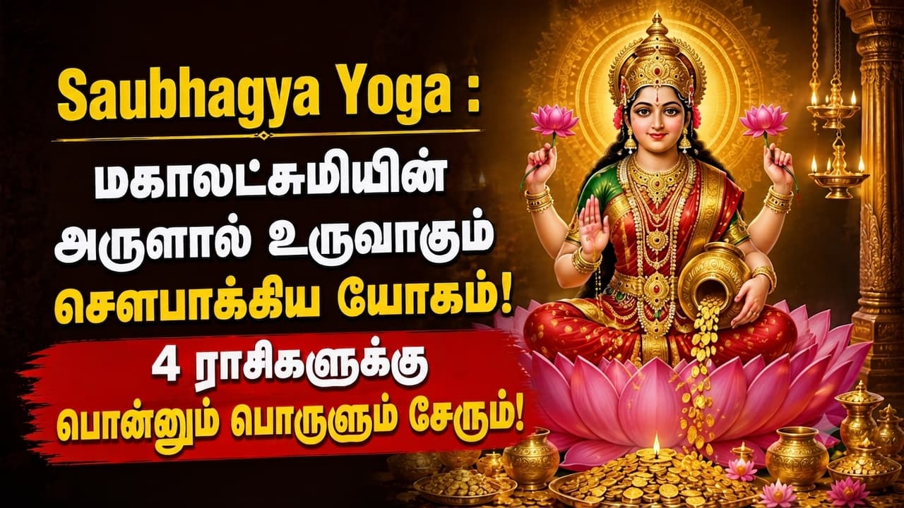 Saubhagya Yoga : மகாலட்சுமியின் அருளால் உருவாகும் சௌபாக்கிய யோகம்! 4 ராசிகளுக்கு பொன்னும் பொருளும் சேரும்!