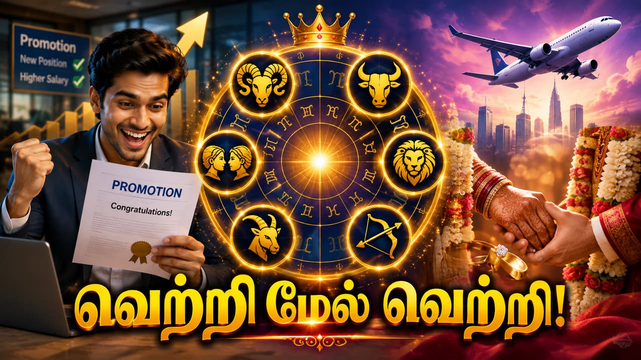 Success Astrology: வேலையும் திருமணமும் கைகூடும்.. இந்த 6 ராசிக்காரர்களுக்கு இனி வெற்றி மேல் வெற்றி!